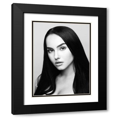 Bianka Black Modern Wood Framed Art Print with Double Matting by Krystynek Mqep, Martin