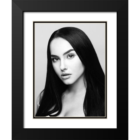 Bianka Black Modern Wood Framed Art Print with Double Matting by Krystynek Mqep, Martin