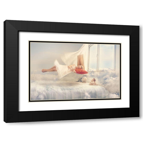 Dreams Black Modern Wood Framed Art Print with Double Matting by Loza, Evgeny