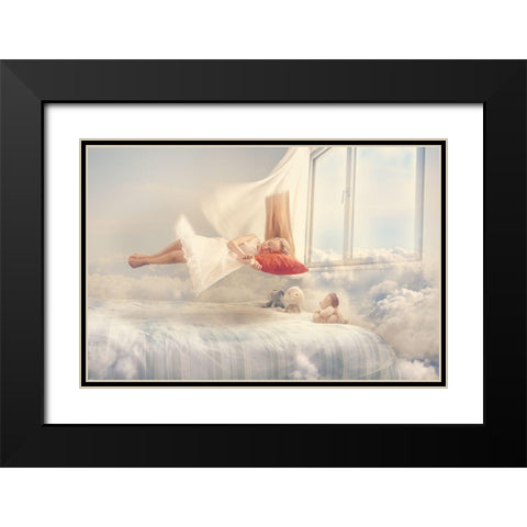 Dreams Black Modern Wood Framed Art Print with Double Matting by Loza, Evgeny