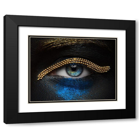 Macro Beauty Black Modern Wood Framed Art Print with Double Matting by Malikov, Alex