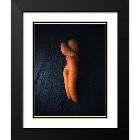 Organic Love Story Black Modern Wood Framed Art Print with Double Matting by Karina, Aleksandrova