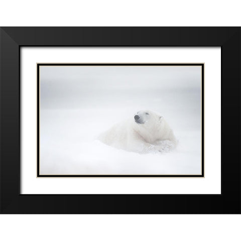Frozen Thoughts Black Modern Wood Framed Art Print with Double Matting by Pozzi, Marco