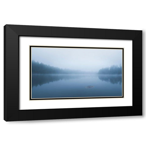 Ripple In The Water Black Modern Wood Framed Art Print with Double Matting by Lindsten, Christian