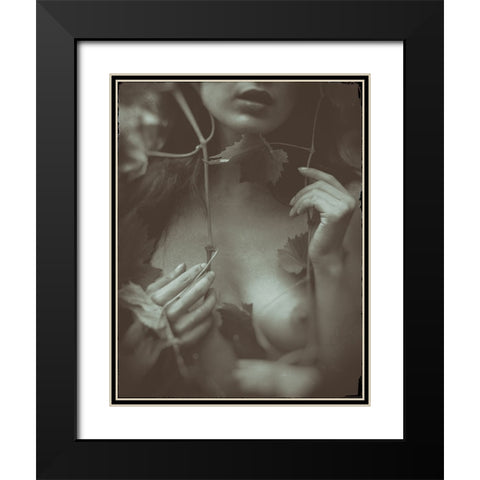 Leaves From The Vine Black Modern Wood Framed Art Print with Double Matting by Tuinenga, Jacob