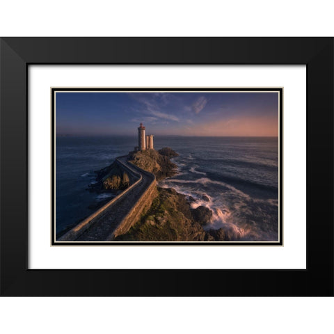 Le Petit-Minou Black Modern Wood Framed Art Print with Double Matting by Baglietto, Oskar