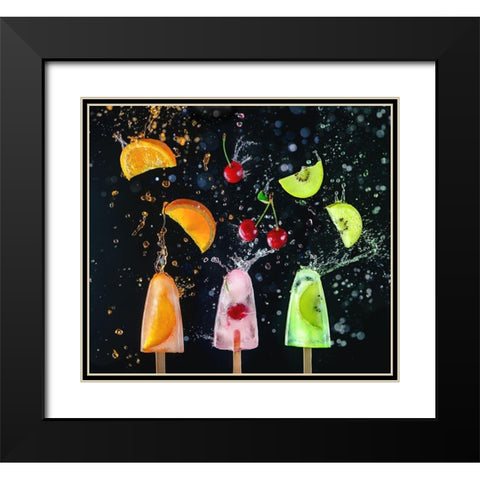 Action Popsicle Collection Black Modern Wood Framed Art Print with Double Matting by Belenko, Dina