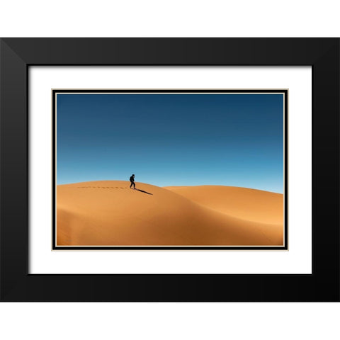 My Way Up To Morrocco Black Modern Wood Framed Art Print with Double Matting by Buliga, Gina
