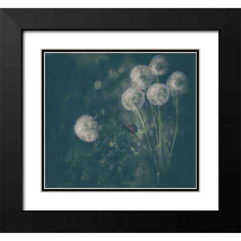 It Was A Rainy Day... Black Modern Wood Framed Art Print with Double Matting by Devos, Delphine