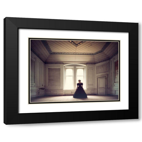 Thinloth Black Modern Wood Framed Art Print with Double Matting by Russocka, Magdalena