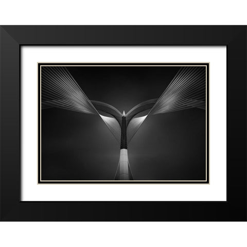 Heart Of Steel Black Modern Wood Framed Art Print with Double Matting by Thabet, Ahmed
