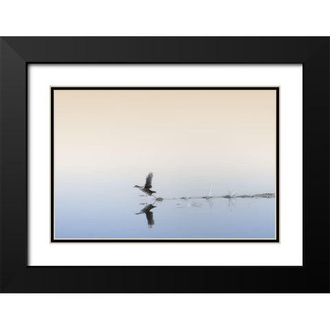 Untitled Black Modern Wood Framed Art Print with Double Matting by Or, Keren