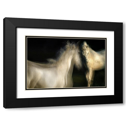 Grace Black Modern Wood Framed Art Print with Double Matting by Malovrh, Milan