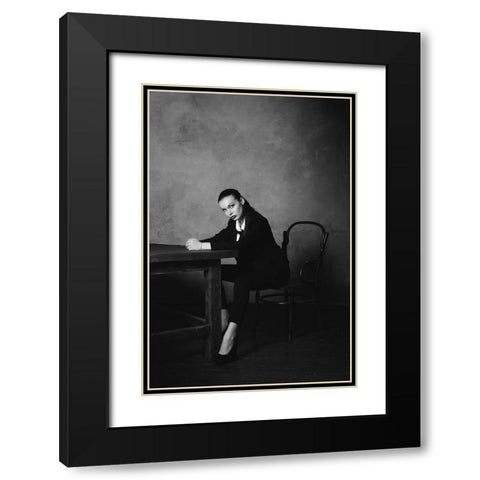 Untitled Black Modern Wood Framed Art Print with Double Matting by Semenihina, Yuliya