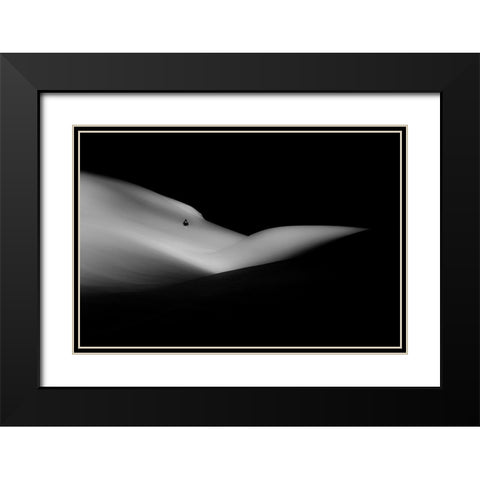 Elephant Sleeping A White Dream Black Modern Wood Framed Art Print with Double Matting by Javier Duro, Jose