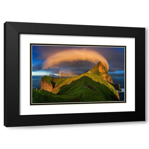 Kallur Sunset Black Modern Wood Framed Art Print with Double Matting by Kruczynski, Wojciech