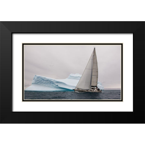 Iced Black Modern Wood Framed Art Print with Double Matting by Delvoye, Simon
