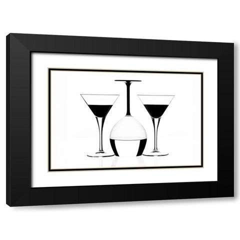 Glass Black Modern Wood Framed Art Print with Double Matting by Bicski, Monika