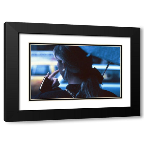 What Address?-From The Series Qnew York Bluesq Black Modern Wood Framed Art Print with Double Matting by Matthes, Dieter