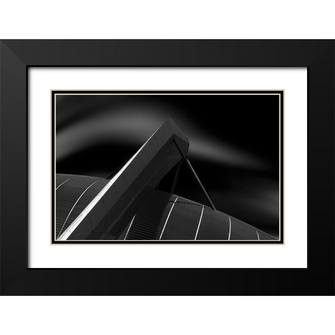 Big Hold Black Modern Wood Framed Art Print with Double Matting by Van Son, Greetje