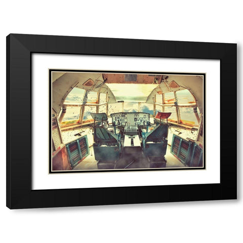 Flying Dead Plane Black Modern Wood Framed Art Print with Double Matting by Syafei, Muhammad
