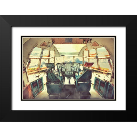 Flying Dead Plane Black Modern Wood Framed Art Print with Double Matting by Syafei, Muhammad