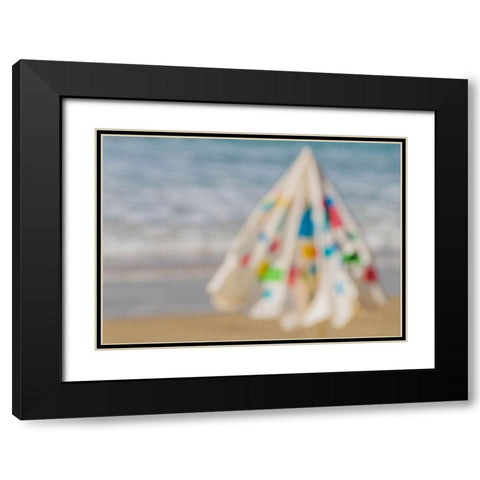 Windy Beach Black Modern Wood Framed Art Print with Double Matting by Raif, Joshua