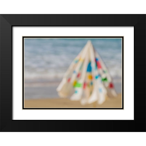 Windy Beach Black Modern Wood Framed Art Print with Double Matting by Raif, Joshua