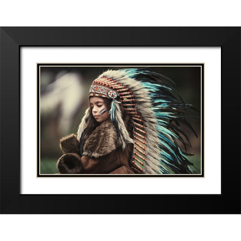 Chief Of My Dreams Black Modern Wood Framed Art Print with Double Matting by Rozenzvig, Carmit