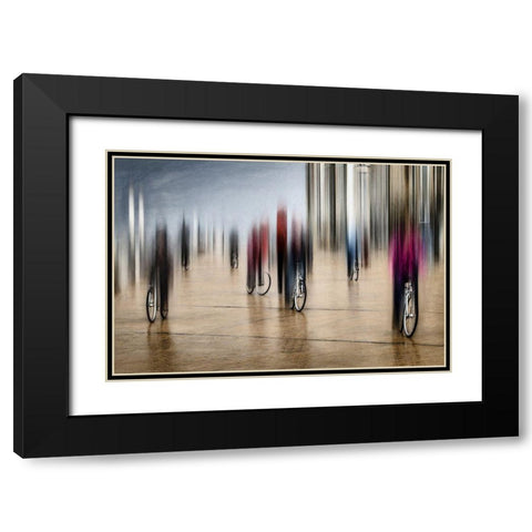 Lifecycles Black Modern Wood Framed Art Print with Double Matting by Flour, Bruno