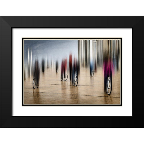 Lifecycles Black Modern Wood Framed Art Print with Double Matting by Flour, Bruno