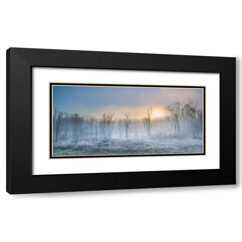 A Touch Of Winter Black Modern Wood Framed Art Print with Double Matting by Jochen, Burger