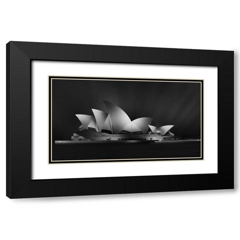 Dark Opera Black Modern Wood Framed Art Print with Double Matting by Parejo, Jose
