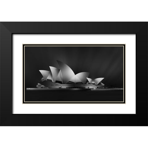 Dark Opera Black Modern Wood Framed Art Print with Double Matting by Parejo, Jose