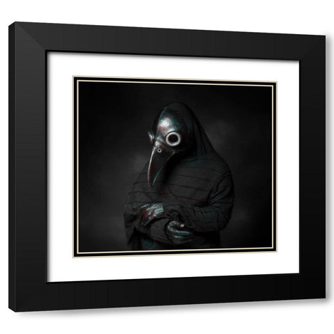 Mr Con Black Modern Wood Framed Art Print with Double Matting by Dashtrazmi, Hamze