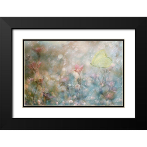 Uninterrupted Poetry... Black Modern Wood Framed Art Print with Double Matting by Devos, Delphine