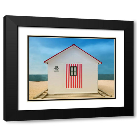 The Play Have A House Black Modern Wood Framed Art Print with Double Matting by Ohlendorf, Anette