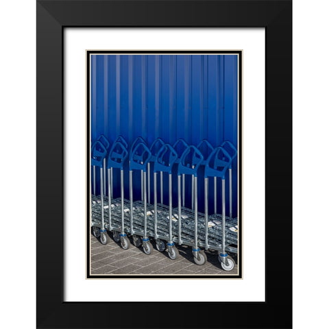 Luggage Cars Black Modern Wood Framed Art Print with Double Matting by Luycx, Theo