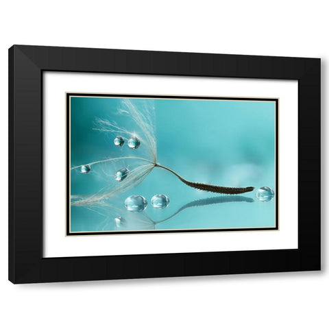 Water Black Modern Wood Framed Art Print with Double Matting by Barbieri, Rina