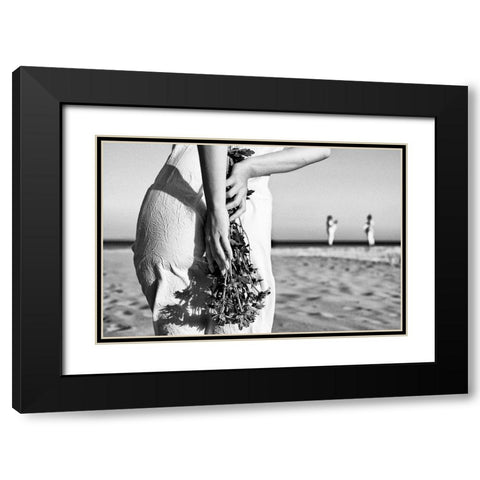 All That Hidden Love Black Modern Wood Framed Art Print with Double Matting by Melo, Josefina