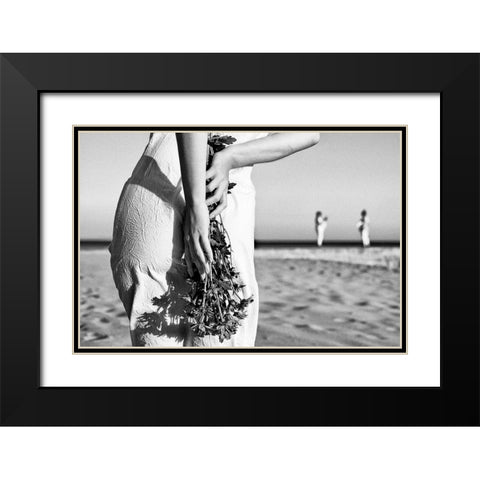 All That Hidden Love Black Modern Wood Framed Art Print with Double Matting by Melo, Josefina