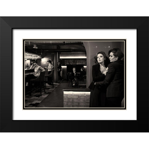 Dissociative Identity Disorder Black Modern Wood Framed Art Print with Double Matting by Smirnov, Sergei