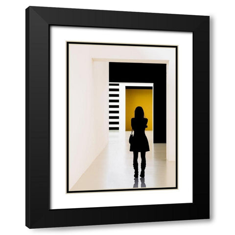 Arm Crossed Black Modern Wood Framed Art Print with Double Matting by Schuster, Inge