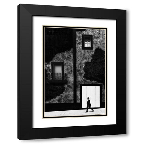 Displacement Black Modern Wood Framed Art Print with Double Matting by Abrantes, Paulo