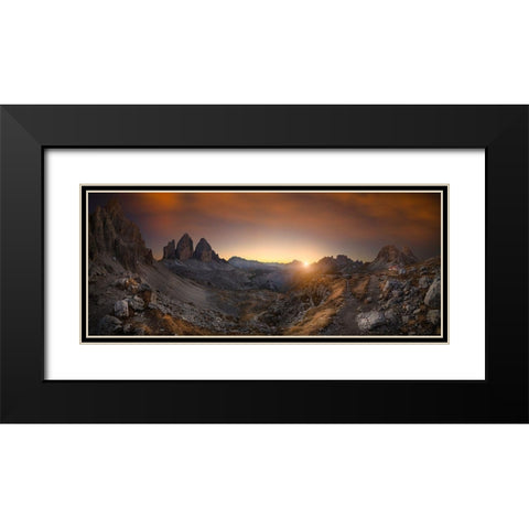 Valley Of History Black Modern Wood Framed Art Print with Double Matting by Bruna, Marco