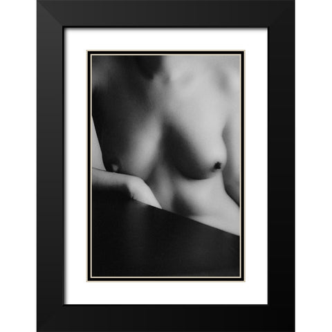 Untitled Black Modern Wood Framed Art Print with Double Matting by Bousca, Bogdan