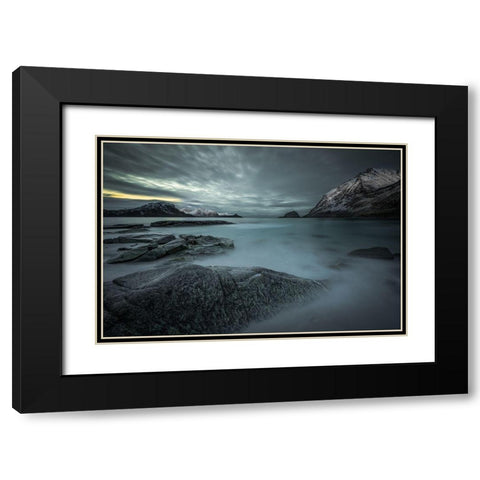 A Look From The Past Or From The Future... Black Modern Wood Framed Art Print with Double Matting by Rosenfeld, Haim