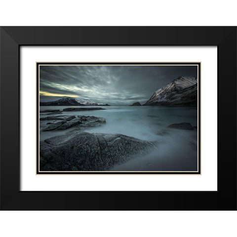 A Look From The Past Or From The Future... Black Modern Wood Framed Art Print with Double Matting by Rosenfeld, Haim