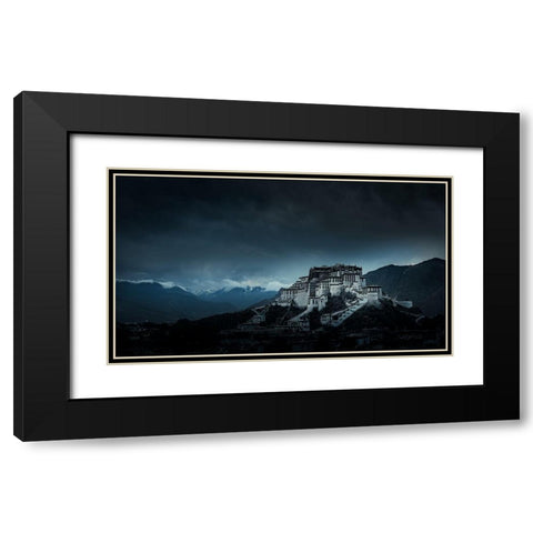 Potala Palacea??A?Maandsup3;Rac?Arla?? Black Modern Wood Framed Art Print with Double Matting by Qiye