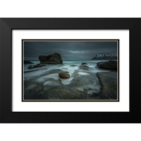Stormbringer Coming... Black Modern Wood Framed Art Print with Double Matting by Rosenfeld, Haim